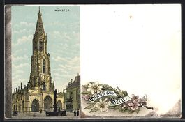 Litho Bern, Brunnen vor dem Münster