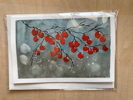 Aquarell-/Kunstkarte, handgemalt, Grusskarte