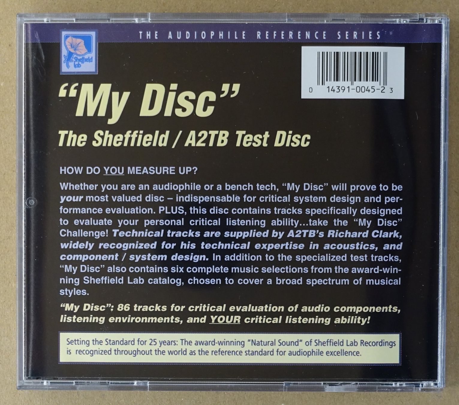 CDs: "My Disc" The Sheffield / A2TB Test Disc - D23 – D'occasion à Sessa par discoverymedia 1