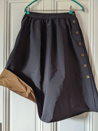 ZARA : Jupe légère réversible noir/tabac S, NEUVE