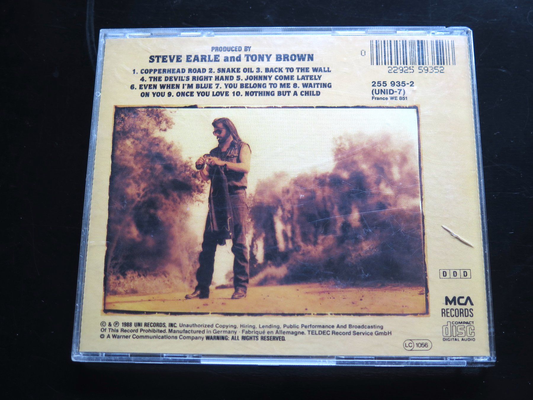 CD: (p) CD STEVE EARLE: Copperhead Road, 1988 – Usato da Bern venduto da Balzamico 1