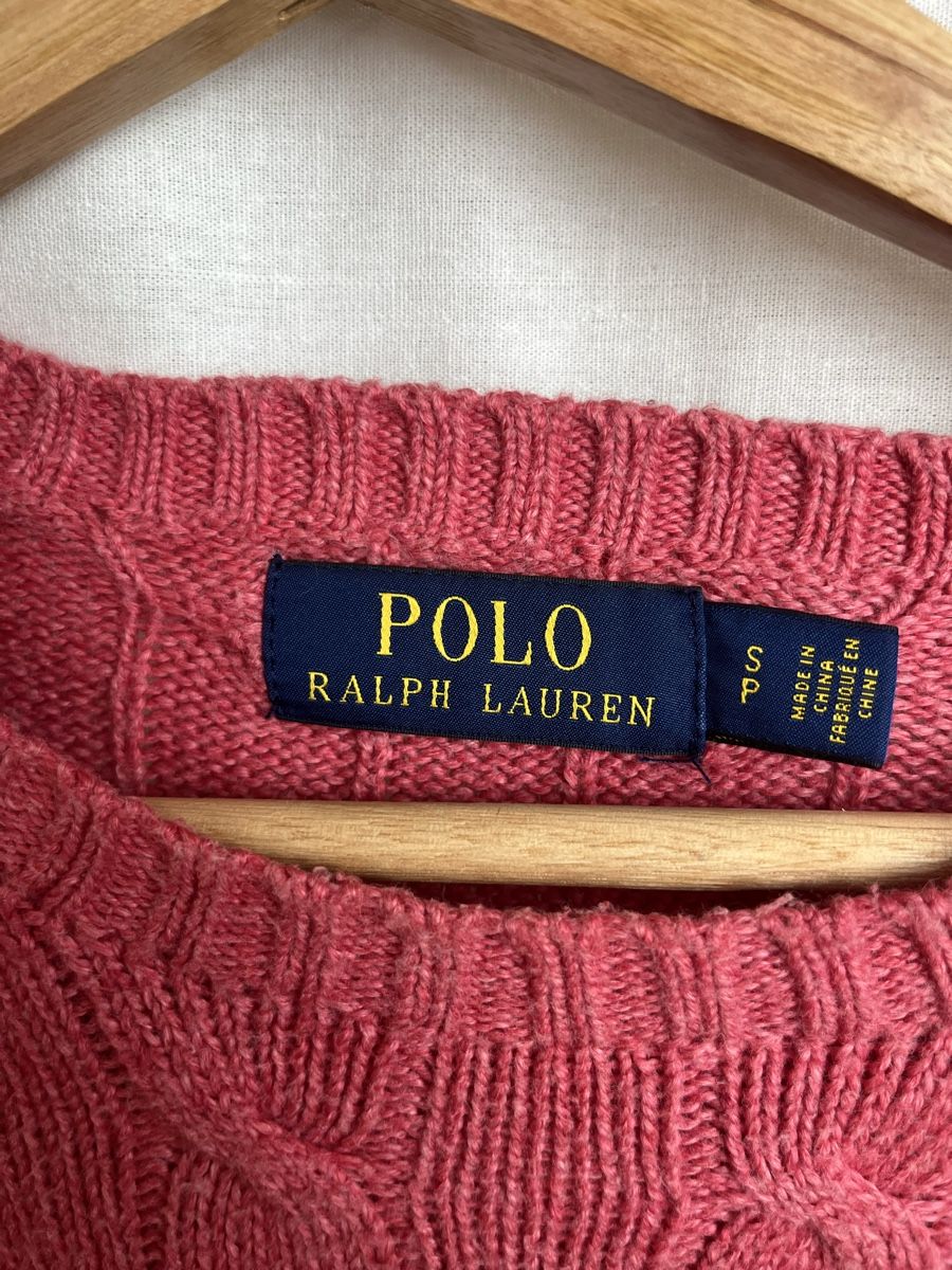 Ralph Lauren Pulls & Sweat-shirts: Pull Ralph Lauren Tricot torsadé Rose – Neuf (Voir description) à Les Avanchets par lunedeneige.shop 2