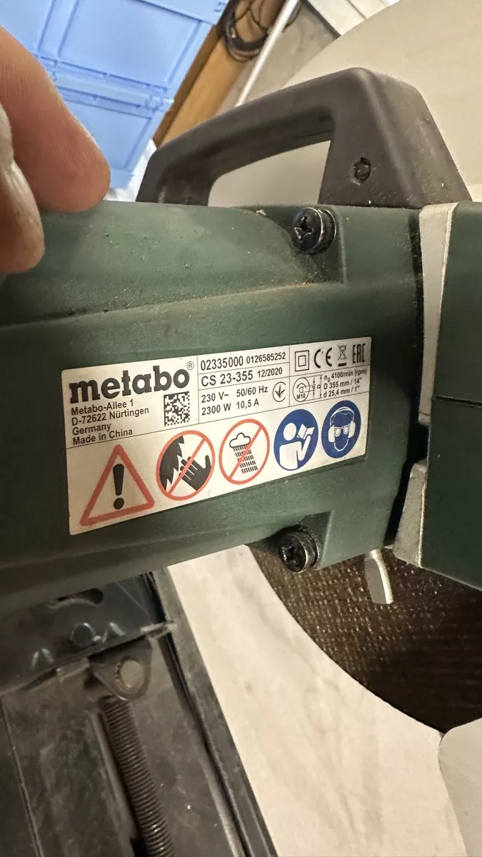 Metabo Sägen: Metabo CS23-355 Metalltrennscheibe – Gebraucht aus Ennetbürgen von mausyf123 1