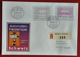ATM FRAMA AUTOMATENBRIEFMARKE TYP 4 ROSTROT PHILSWISS 1981