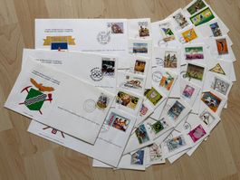 Olympische Spiele, Briefmarken, Ersttagsbriefe, Sammlung!...