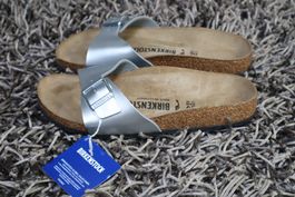 Birkenstock, Madrid, Gr. 39, silber, NEU