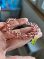 Bracelet fait main en quartz fraise naturelle 6mm
