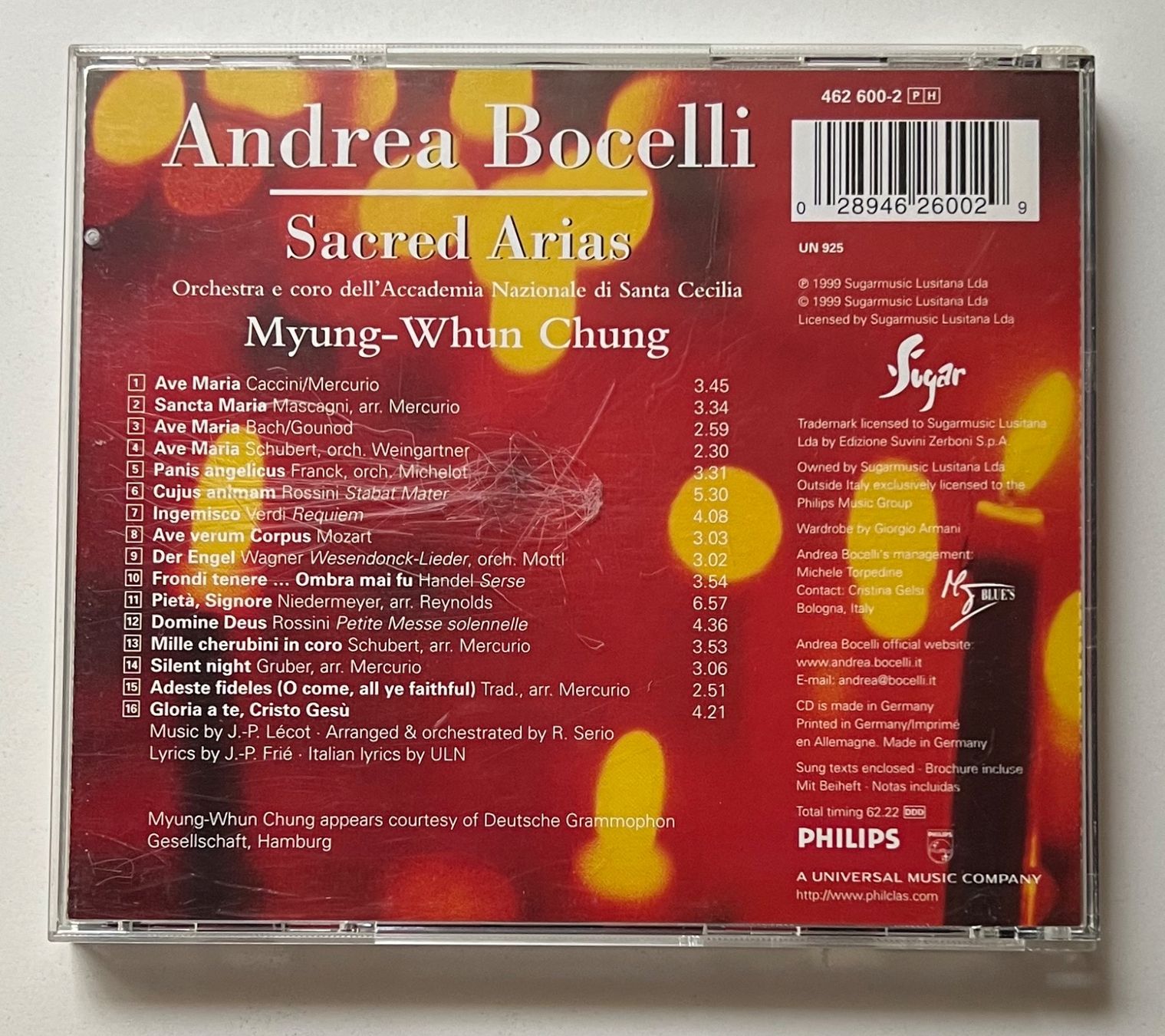 CD: Andrea Bocelli / Sacred Arias – Usato da Näfels venduto da rottabi 1