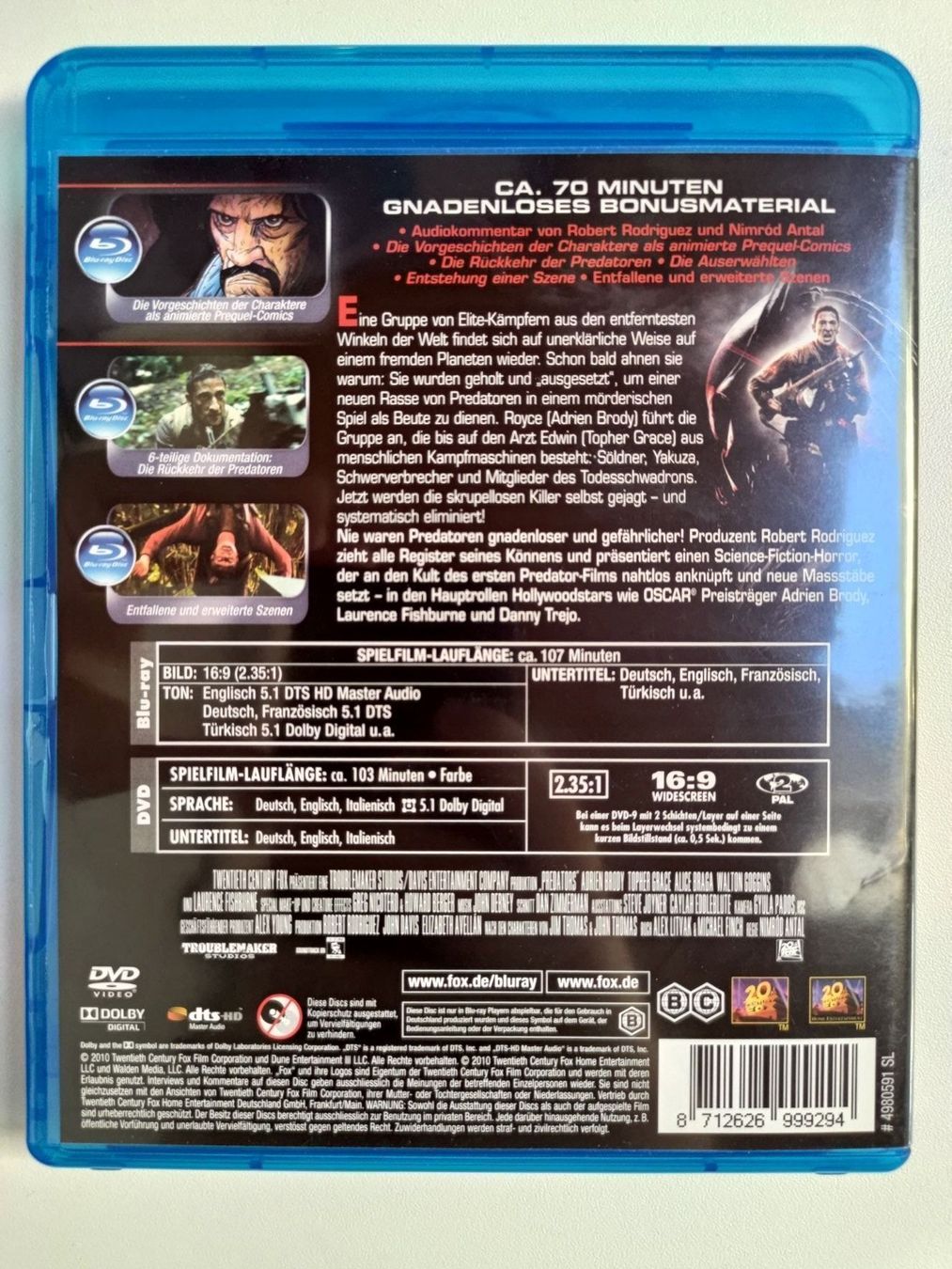 Tutti i DVDs: Predators – Usato da Liestal venduto da Kratzilla 3
