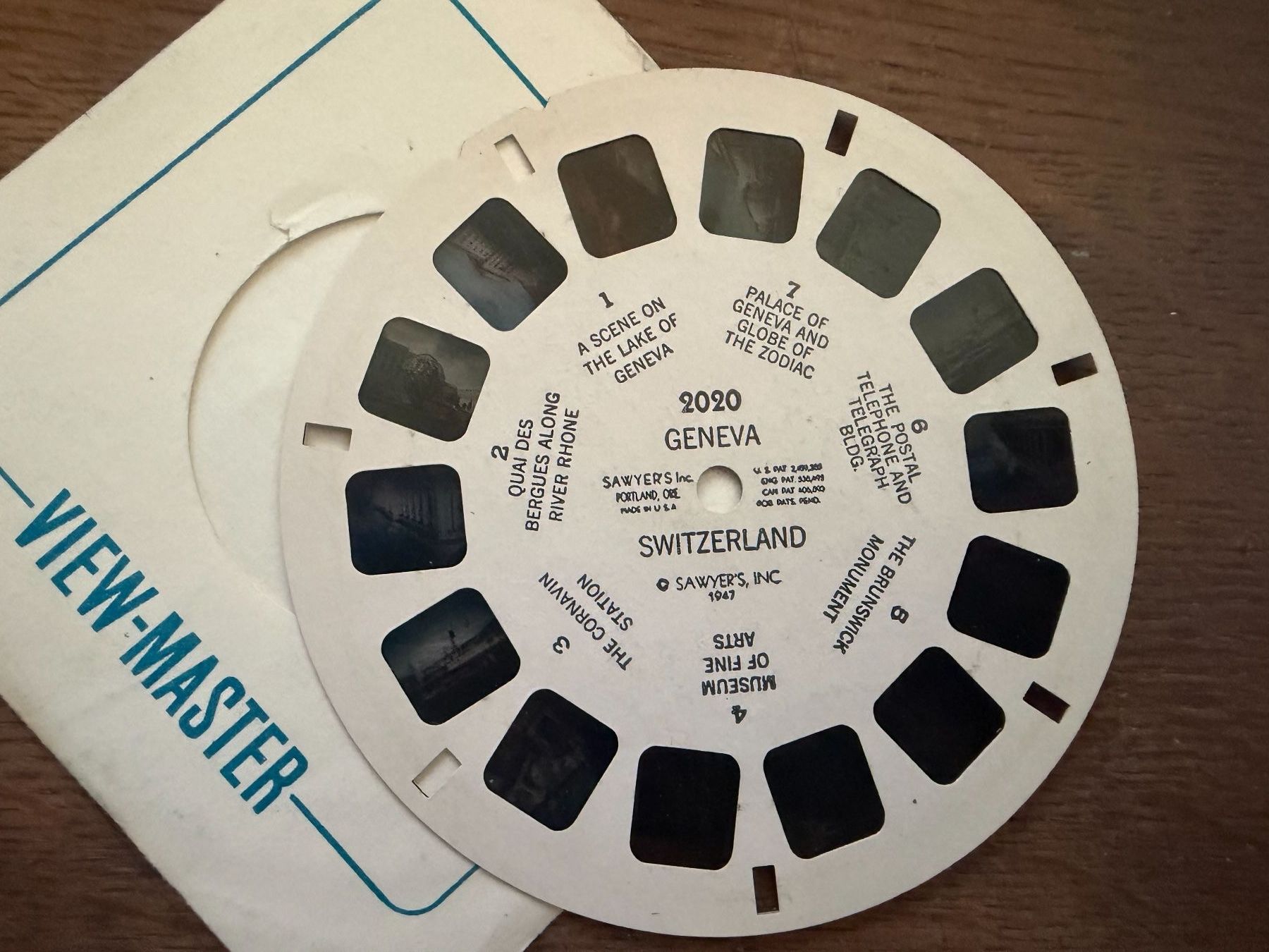 View-master Spielzeuge: View-Master 3D: Nr. 2020 GENEVA SWITZERLAND – Gebraucht aus Tegerfelden von siebenmacky