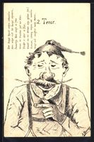 Handgemalt sign. A. Berner: Opernsänger