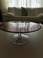 Tortenplatte in Rubinglas Handmade