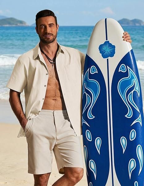 Camicie: Herren Hemd Kurzarm Baumwolle Sommer Casual – Nuovo e nell'imballaggio originale da Suhr venduto da SchnapperCH 3