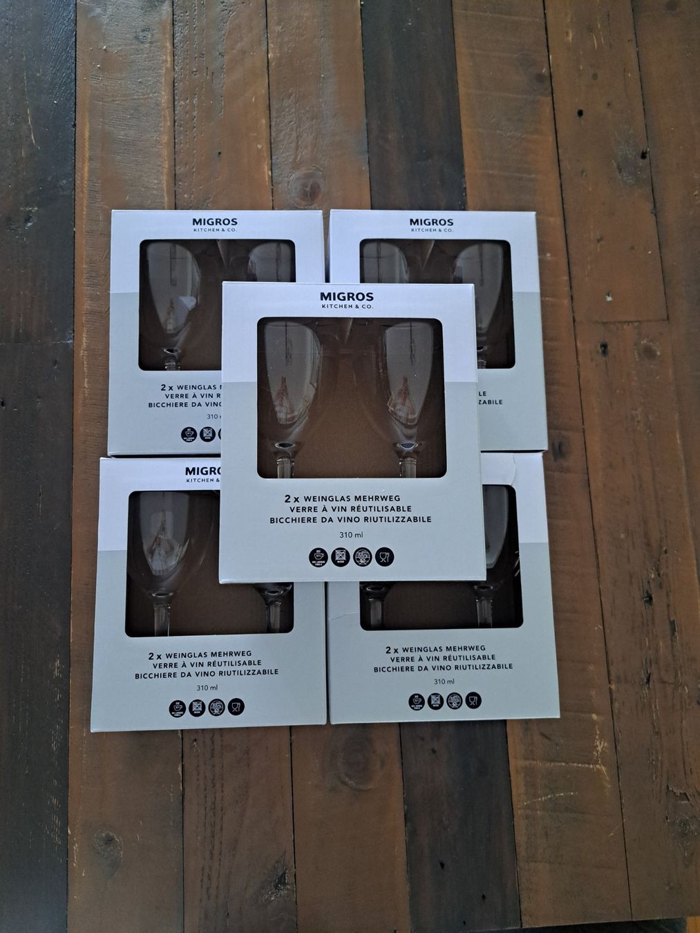 Migros Bicchieri: Mehrweg Weingläser Kunststoff 310ml – Nuovo e nell'imballaggio originale da Baden venduto da bon_2sgq 3