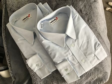2 Swissair Herrenhemd Langarm Grösse 41/M ungetragen