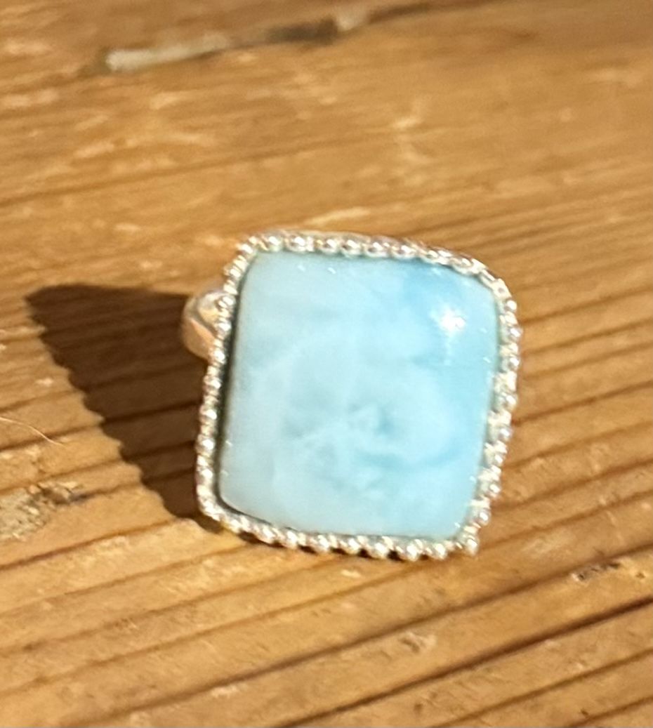 Ringe: Silberring mit Larimar – Neu (gemäss Beschreibung) aus Donat von troja007
