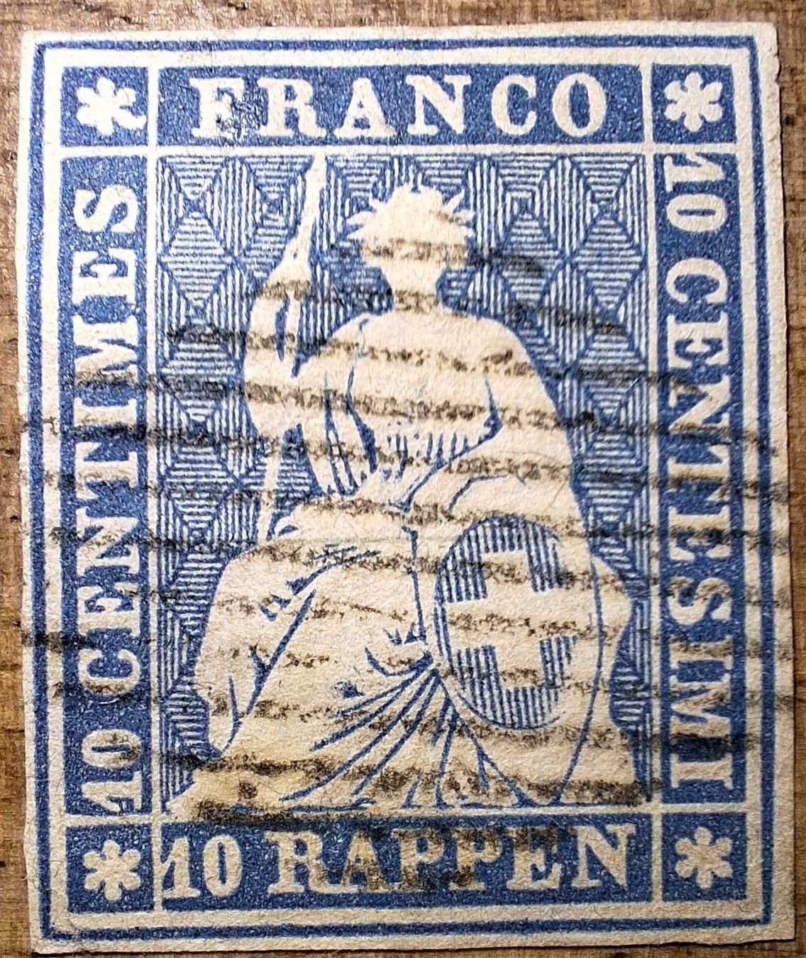 Tutti i francobolli: Strubel 23A3 mit Befund Kat. 110.- – Usato da Balgach venduto da SIMEON27