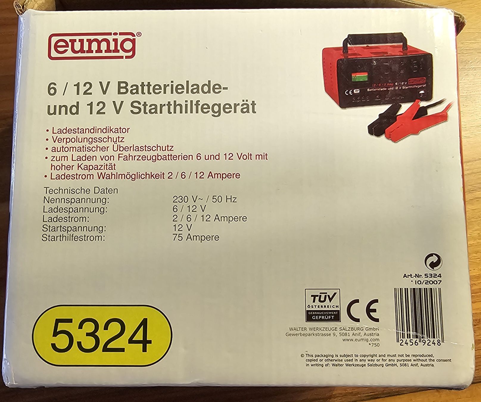 Caricabatterie: Eumig 6/12V Batterieladegerät + Starthilfe – Usato da Freienstein venduto da Mitenand 3
