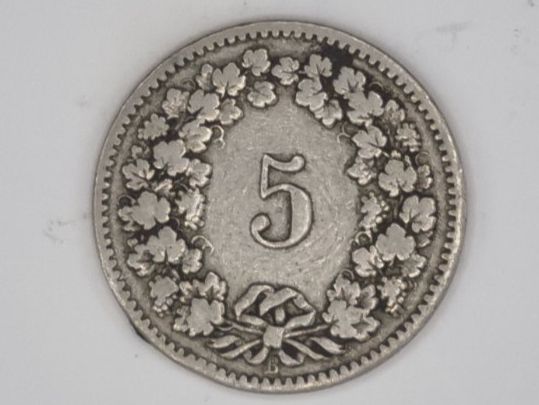 Alle Münzen: 5 rappen 1893 – Gebraucht aus Bure von chap981 1