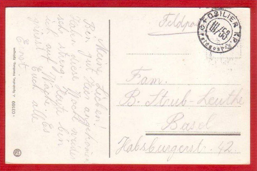 Cartoline postali: EPTINGEN – Usato da Grüningen venduto da Kartenlaube 1