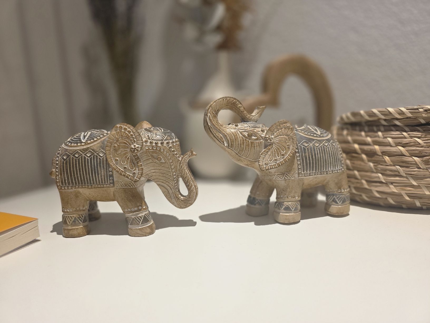 Statuette: 2 Deko-Elefanten, Vintage Look – Usato da Klosters venduto da Sniggels 1