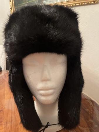 Fuchs Pelzmütze Neue Nichtgetr,VonNichtrauhGr Rundum,Kopf56,
