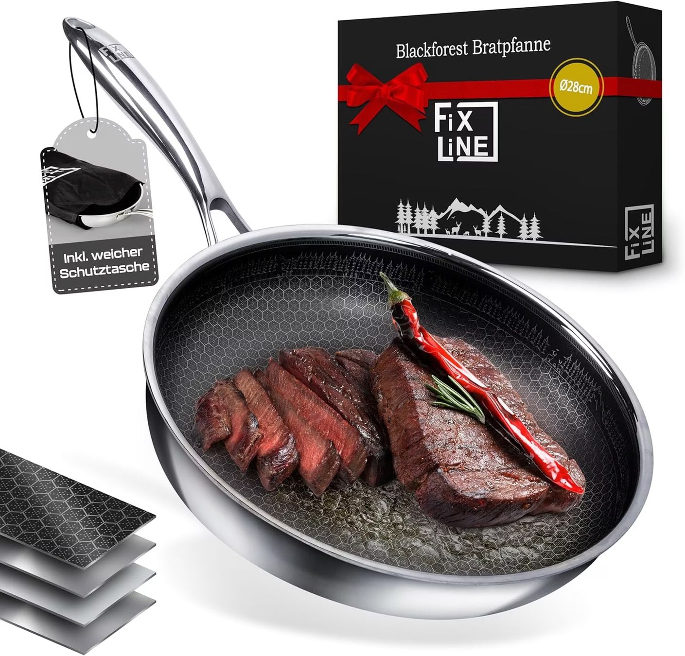 Padelle: Fixline Black Forest Bratpfanne – Nuovo e nell'imballaggio originale da Arbon venduto da schnaepplistube