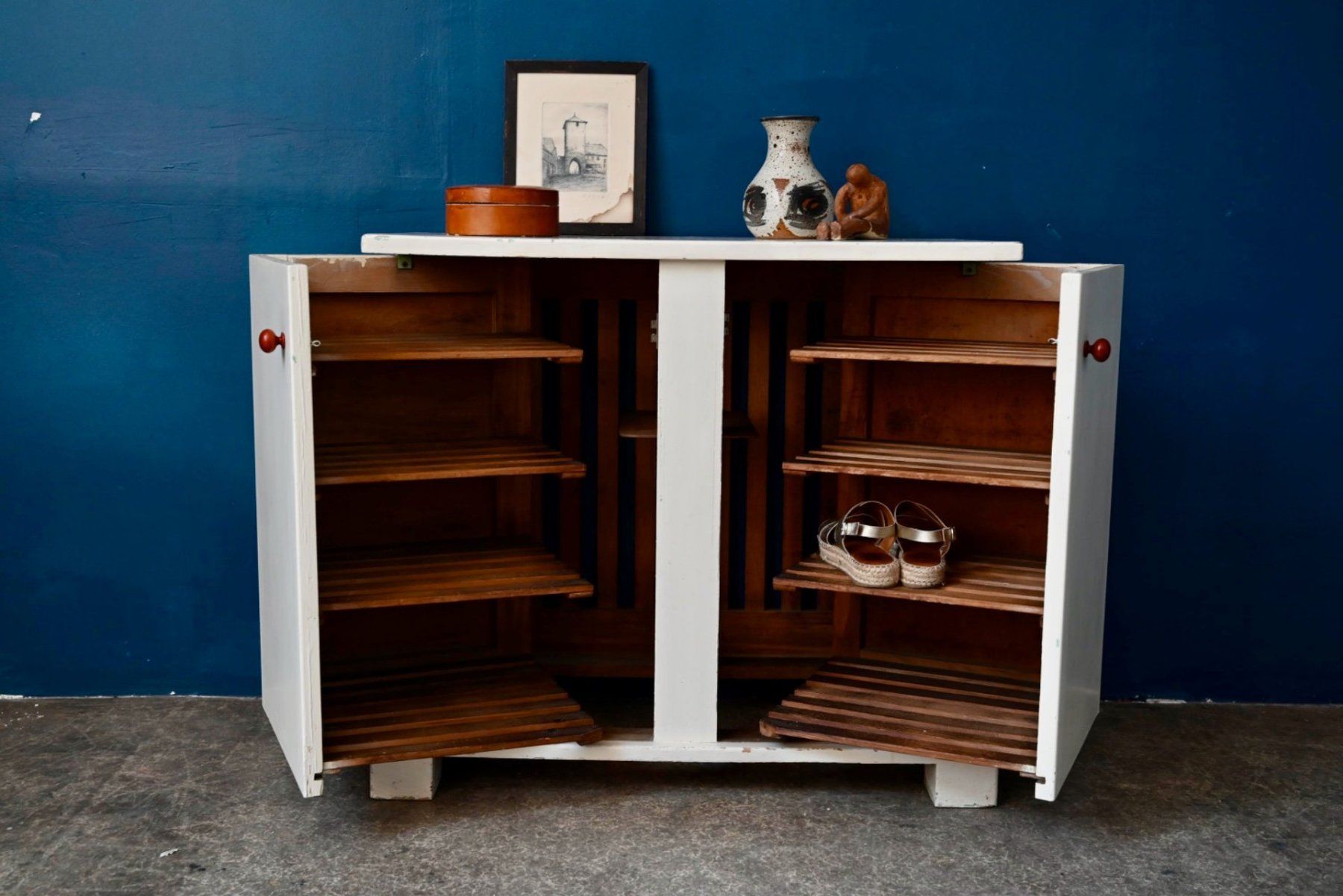 Buffets: Commode rétro à clayettes Art Déco bois peint – D'occasion à COLMAR par Sophiebellelurette 3