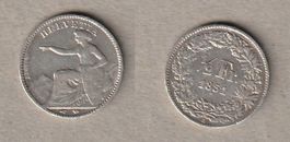 1/2 Franken 1851 --- sitzende Helvetia ---