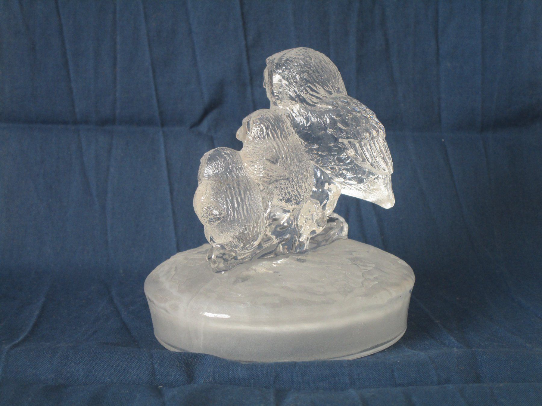 Statuette: Uhu / Eulen Glasfigur – Usato da Grenchen venduto da Uhus15 1