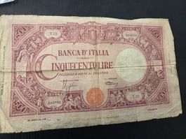 500 Lire Banknote Italien 1943 