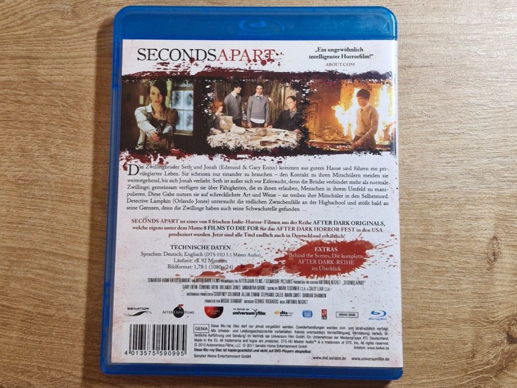 Tutti i DVDs: Seconds Apart (2011) Bluray – Usato da Pfungen venduto da Whitie 1