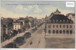 La Chaux-de-Fonds - L'Hotel des Postes et le Rue Leopold