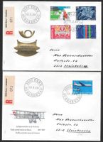 2 FDC Serie 461-465 R-Briefe Sonderpostmarken ET 13.2.1969