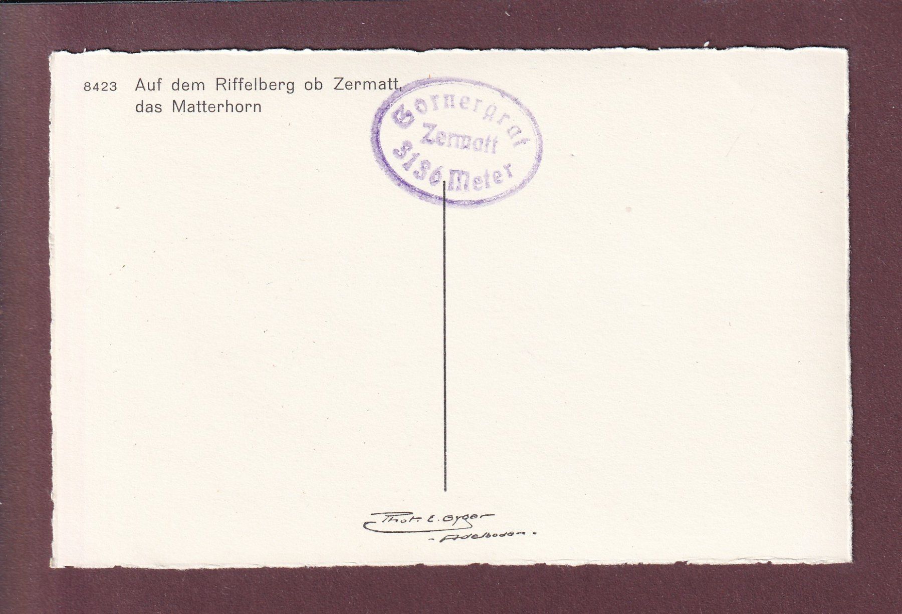 Cartoline postali: Auf dem RIFFELBERG - MATTERHORN – Usato da Pully venduto da nicecards 1