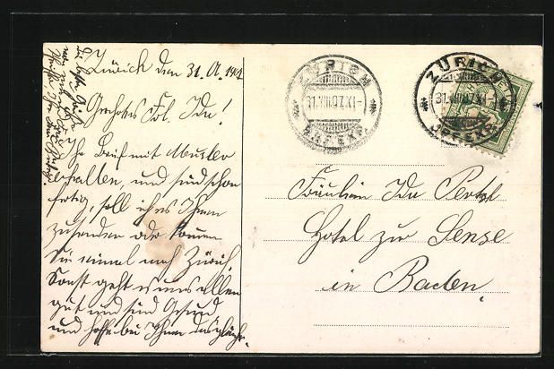 Cartoline postali: AK Zürich, Polytechnikum, 1907 – Usato da Berlin venduto da bartko-reher 1