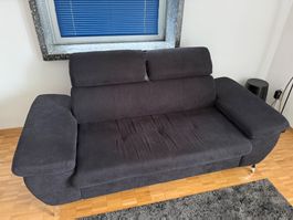 Schwarzes 2 Personen Sofa