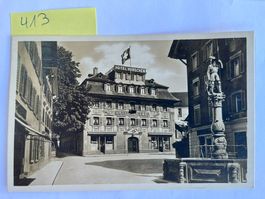Ansichtskarte Hotel Hirschen Zug 3. Okt. 1927