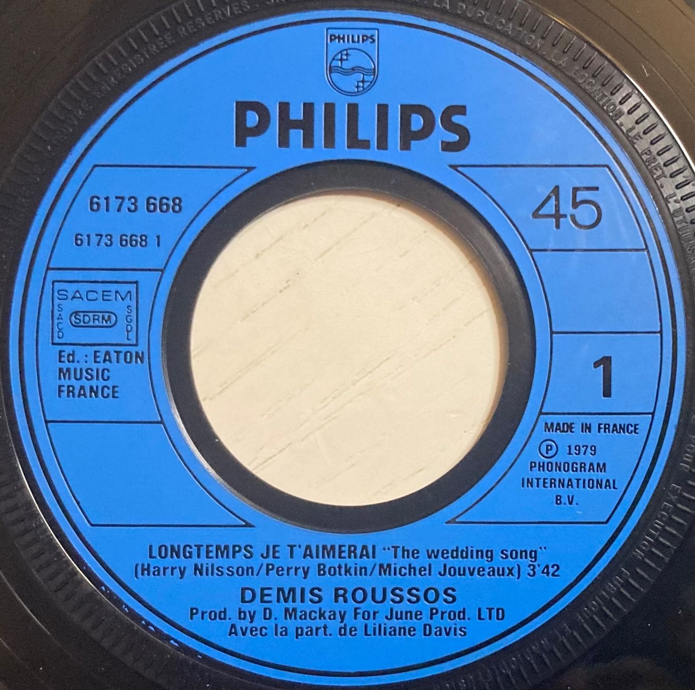 Dischi in vinile: DEMIS ROUSSOS - LONGTEMPS JE T'AIMERAI – Usato da Poliez-Pittet venduto da Newtown-Records 2