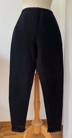 Alaïa Leggings Noir Taille 42 FR (38CH) Finition dentelle
