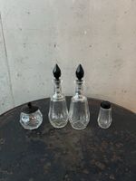 Antikes Menage aus Kristallglas