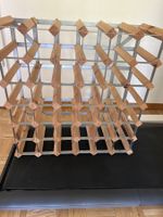 Holz Weinregal Metallgestell 40 Flaschen gute Zustand