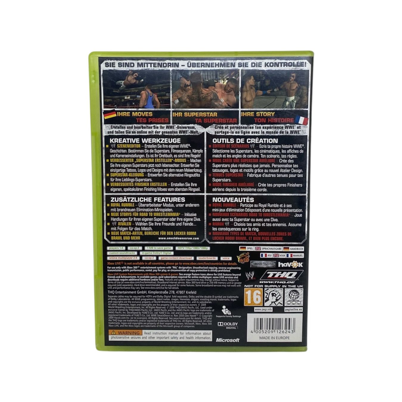 Microsoft Spiele: Snack Down vs RAW 2010 Xbox360 (de/fr) – Gebraucht aus Teufenthal AG von Retro-Stash-Shop 2
