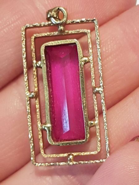 Ciondoli: Anhänger mit synth. Rubin aus 18 Karat – Nuovo (secondo la descrizione) da Unterägeri venduto da Altgoldschmuck 4