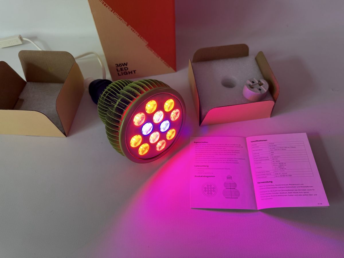 Lampade: TaoTronics TT-GL23 36W LED Grow Light E27 Pflanzenlampe – Nuovo (secondo la descrizione) da Rombach venduto da vir_2dsd 3
