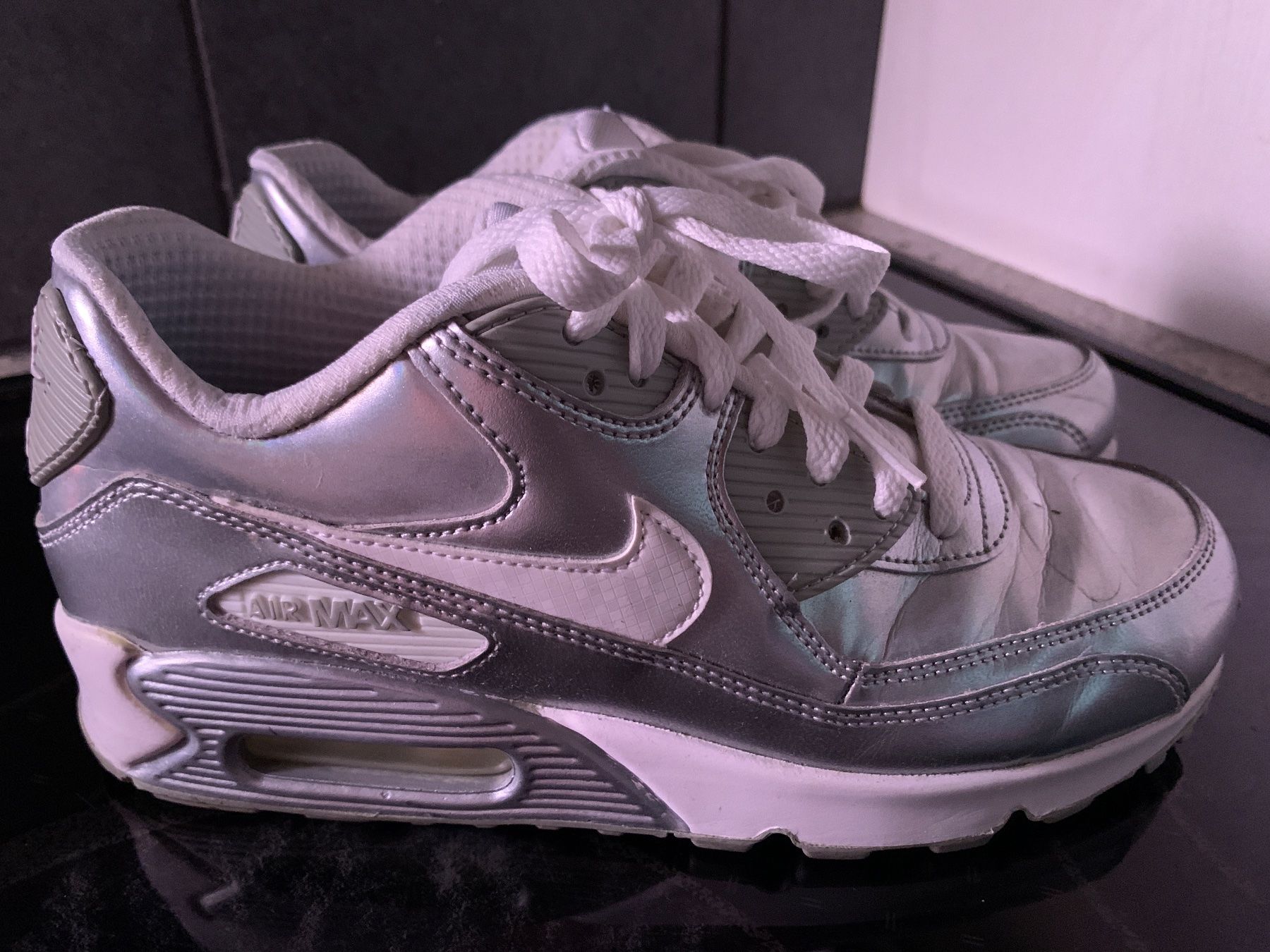 Nike Scarpe da donna: Nike Air Max Sneaker Silber Gr. 38,5 – Usato da Steinebrunn venduto da Littlebird1 3