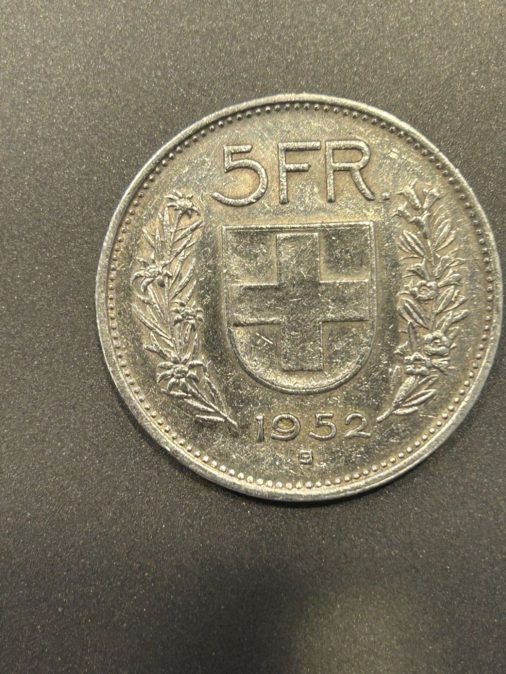 Tutti le monete: 1mal 5 franken 1952  rarr – Usato da herisau venduto da hb_gold