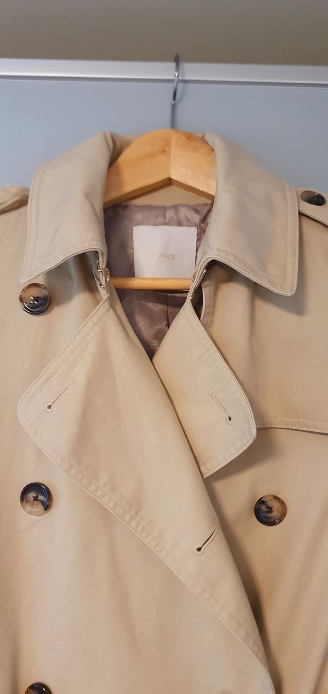 Mango Mäntel: Trenchcoat Mango Gr. 34 beige Baumwolle – Gebraucht aus Stansstad von InStyle8 8