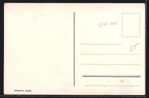 Cartoline postali: Neuchâtel, Port, hotel Bellevue et les  – Usato da Berlin venduto da bartko-reher 1