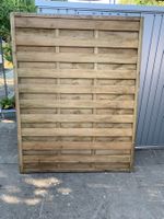 Holzzaun Element Gitter Lamellen Holz 180x140cm guter Zus...